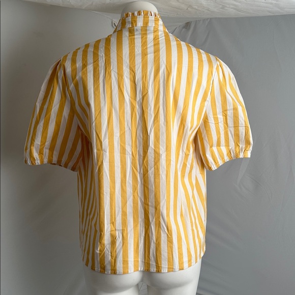 Taylor Tillman Clara Sun Stripe yellow and white stripe blouse - Picture 4 of 10
